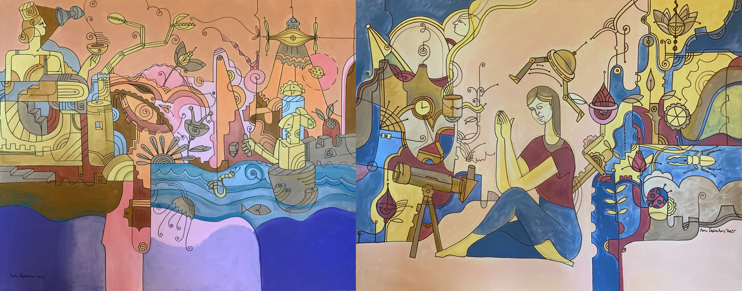 Petra Stefankova 2 Large Paintings